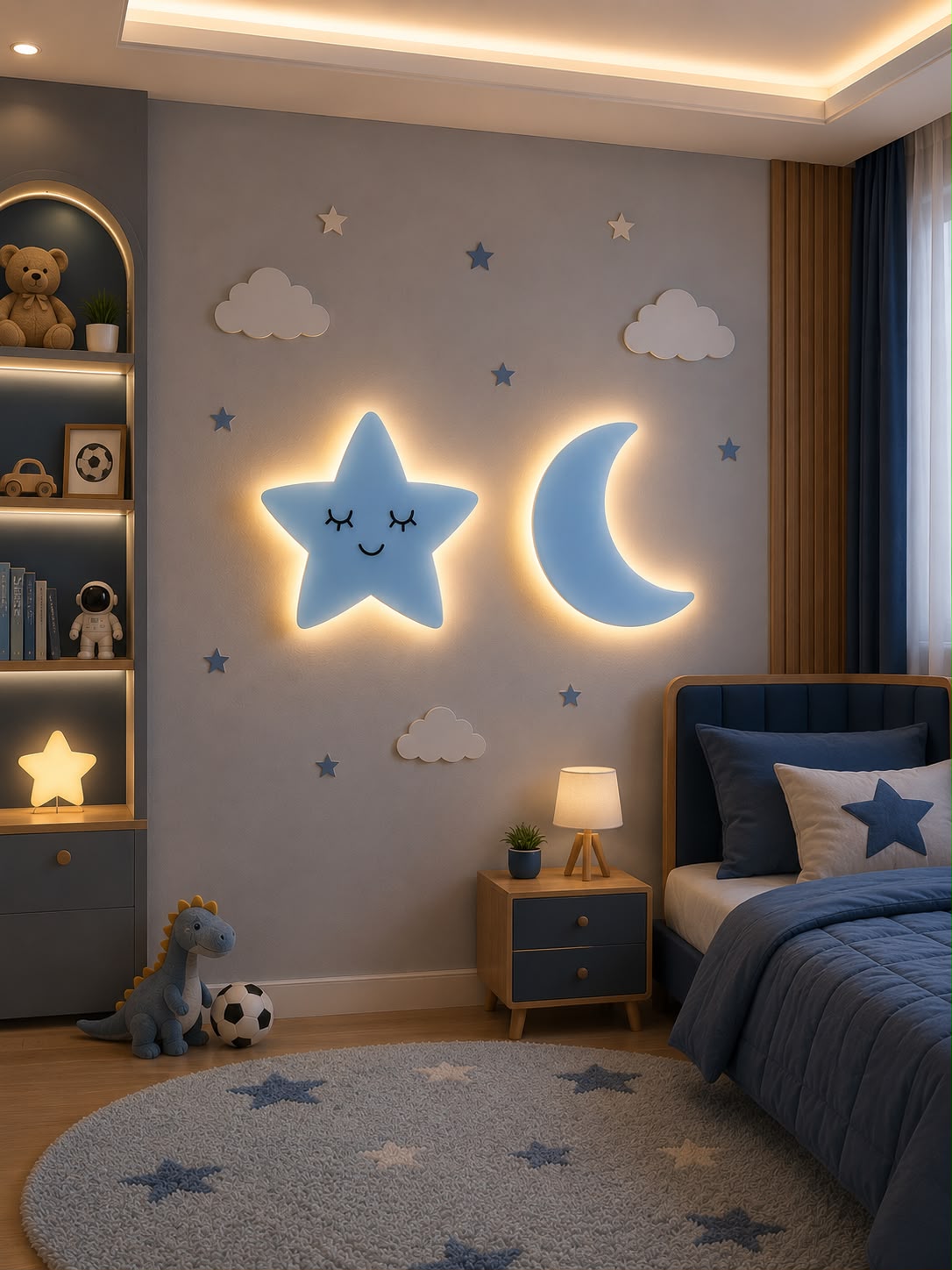 Bundle of 2 Star and moon Led Lamp