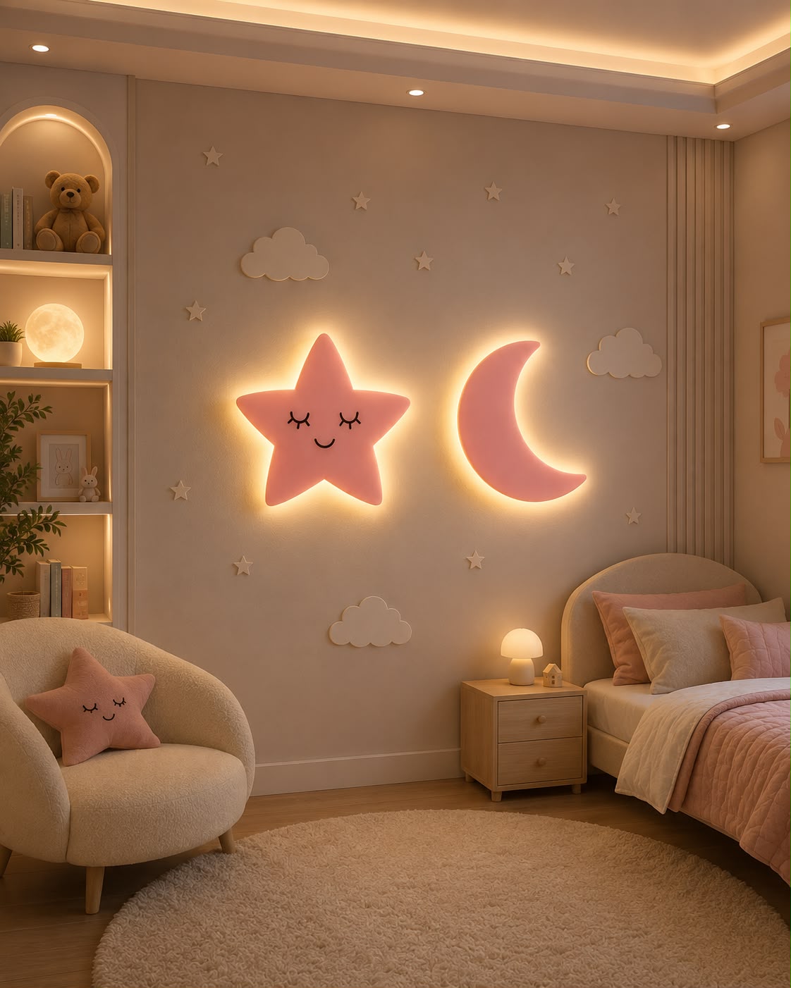 Bundle of 2 Star and moon Led Lamp